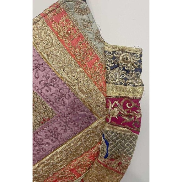NWT Sacred Threads Magic Carpet Embellished Patchwork Colorful Lined Bag - Picture 9 of 11